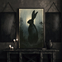 Haunted Forest Rabbit Wall Art Print Gothic and Surreal Dark Academia Art Print Dark Forest P-D3NZLA