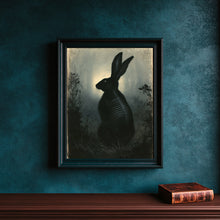 Haunted Forest Rabbit Wall Art Print Gothic and Surreal Dark Academia Art Print Dark Forest P-D3NZLA