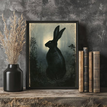 Haunted Forest Rabbit Wall Art Print Gothic and Surreal Dark Academia Art Print Dark Forest P-D3NZLA