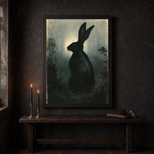 Haunted Forest Rabbit Wall Art Print Gothic and Surreal Dark Academia Art Print Dark Forest P-D3NZLA