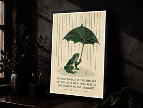 He Who Dwells in the Shelter of the Most High - Psalm 91 1 - Frog Bible Art