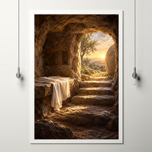 He is Risen Easter Art Empty Tomb Bible Verse Print, Digital Download, Christian Wall Dec-5WDGB9