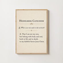 Heidelberg Catechism Question 1 Print Reformed Christian Wall Art