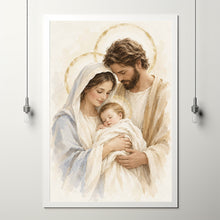 Holy Family Oil Painting Catholic Art Printable Digital Download Religious Home Decor & W-U4YN39