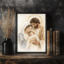 Holy Family Oil Painting Catholic Art Printable Digital Download Religious Home Decor & W-U4YN39