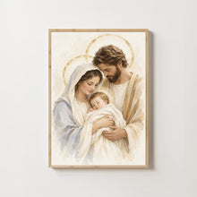 Holy Family Oil Painting Catholic Art Printable Digital Download Religious Home Decor & W-U4YN39