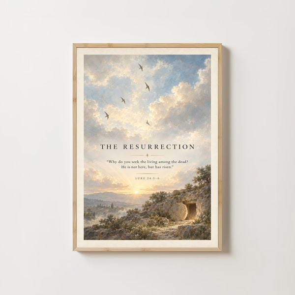 I Am the Resurrection Easter Print Christian Wall Art