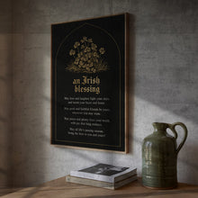 Irish Clover Blessing Print – “May Love and Laughter Light Your Days” Celtic Wall Art,-BUS4TZ