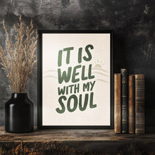 It Is Well With My Soul Print Sage Green Christian Wall Art (Digital Download)