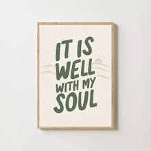 It Is Well With My Soul Print Sage Green Christian Wall Art (Digital Download)
