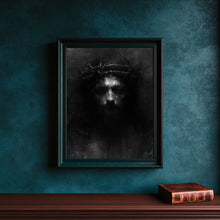 Jesus Christ with Crown of Thorns Art, Digital Christ Painting, Religious Christian Art, Catholic
