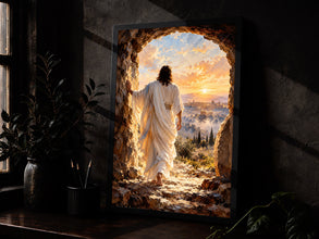 Jesus Christ Resurrection Art Easter He Is Risen Print Bible Wall Art Digital Download fo-E3JTE9