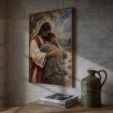 Jesus Hugging Boy Art Print, Christian LDS Wall Decor, Bible Painting, Jesus with Childre-IMZ89F