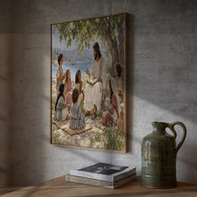 Jesus Teaching Children Art Print Christian LDS Wall Decor, Jesus with Children Art, Prin-69LHCY