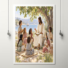 Jesus Teaching Children Art Print Christian LDS Wall Decor, Jesus with Children Art, Prin-69LHCY
