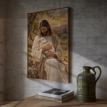 Jesus and Lamb Digital Art Print, The Lost Sheep, Jesus Leaves the 99, Lamb of God Christ-E51IP3