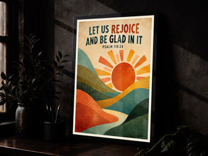 Let Us Rejoice and Be Glad in It - Psalm 118 24 - Christian Folk Art