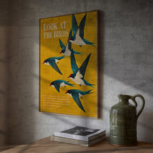 Look at the Birds - Matthew 6 26-27 - Swallow Christian Wall Art