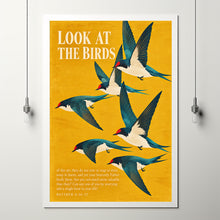 Look at the Birds - Matthew 6 26-27 - Swallow Christian Wall Art