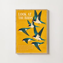 Look at the Birds - Matthew 6 26-27 - Swallow Christian Wall Art