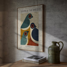 Look at the Birds - Matthew 6 26 - Folk Bird Christian Poster