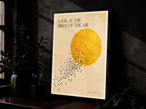 Look at the Birds of the Air - Matthew 6 26 - Golden Sun Bible Art