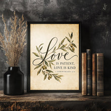 Love Is Patient Love Is Kind - 1 Corinthians 13 4 - Calligraphy Bible Art
