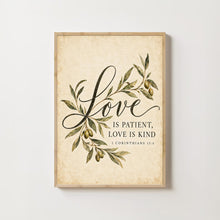 Love Is Patient Love Is Kind - 1 Corinthians 13 4 - Calligraphy Bible Art