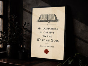 Martin Luther Quote Print Reformed Theology Christian Gift