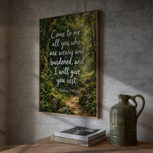Matthew 1128 Painterly Christian Poster (Printed & Shipped)