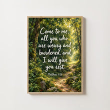 Matthew 1128 Painterly Christian Poster (Printed & Shipped)