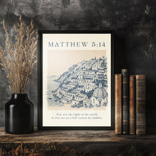 Matthew 514 You Are The Light of the World Wall Print, Printable Christian Art, Bible Ver-LB4DOR