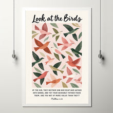 Matthew 6 Christian Art Print Birds Bible Verse