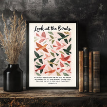Matthew 6 Christian Art Print Birds Bible Verse