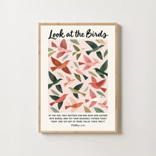 Matthew 6 Christian Art Print Birds Bible Verse