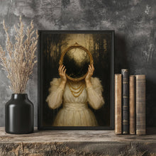 Mirror Witch Wall Art Victorian Art Poster Print, Witchy Decor, Dark Gothic Oil Dark Academia Goth