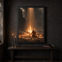 Moses Burning Bush The Encounter, Exodus 3 6 Moses Hid His Face Divine Fire, Dark Gothic Bibl-1KT1A2