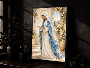 Mother Mary Painting Digital Download, Christian Home Decor, Religious Wall Art, Graceful-60H9GV