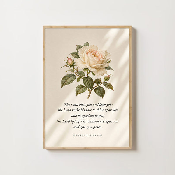 Numbers 624-26, The Lord Bless You And Keep You Wall Art, Encouraging Bible Verse Wall Ar-MQA29Q