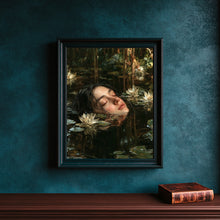 Ophelia in the Water Wall Art – Gothic Victorian Lily Pond Print
