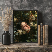 Ophelia in the Water Wall Art – Gothic Victorian Lily Pond Print