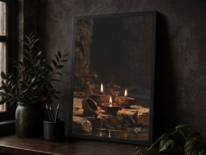Parable of the Ten Virgins Print, Wise and Foolish Virgins Wall Art, Oil Lamp Bible Art, Matt-LPYJ0V