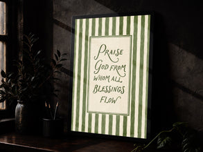 Praise God From Whom All Blessings Flow Printed & Shipped Poster Doxology Christian Wal-23COHY