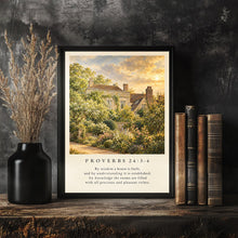 Proverbs 243-4 House Blessing Print, Christian Wall Art