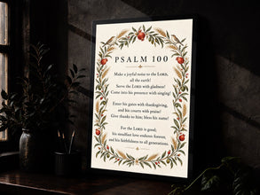 Psalm 100 Minimalist Christian Wall Art