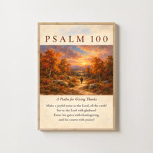 Psalm 100 Vintage Fall Art Print Thanksgiving Scripture