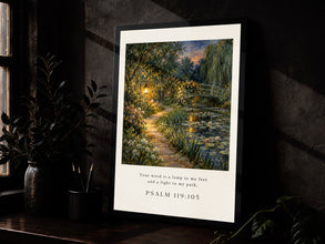 Psalm 119105 Wall Art, Your Word is a Lamp to My Feet Printable Art, Vintage Scripture Pr-MZ7HZM