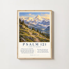 Psalm 121 Wall Art, ESV, Vintage Monet Print, Mountain Wall Art, Bible Verse Poster, Scri-3IMAFA