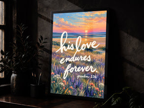 Psalm 136 Flower Market Print Christian Bible Verse Wall Art (Digital Download)
