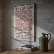Psalm 139 Coastal Print Pink Christian Wall Art